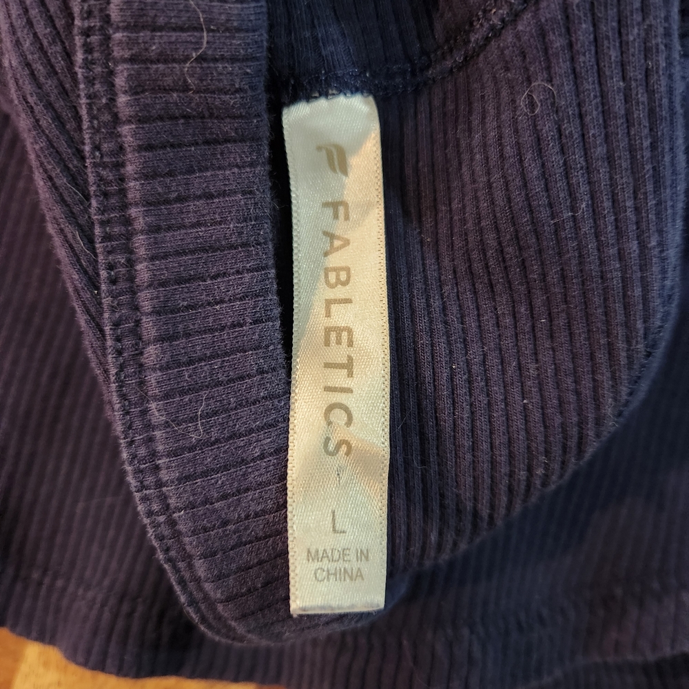 Fabletics Navy Blue Ribbed Tank Top - Picture 3 of 3